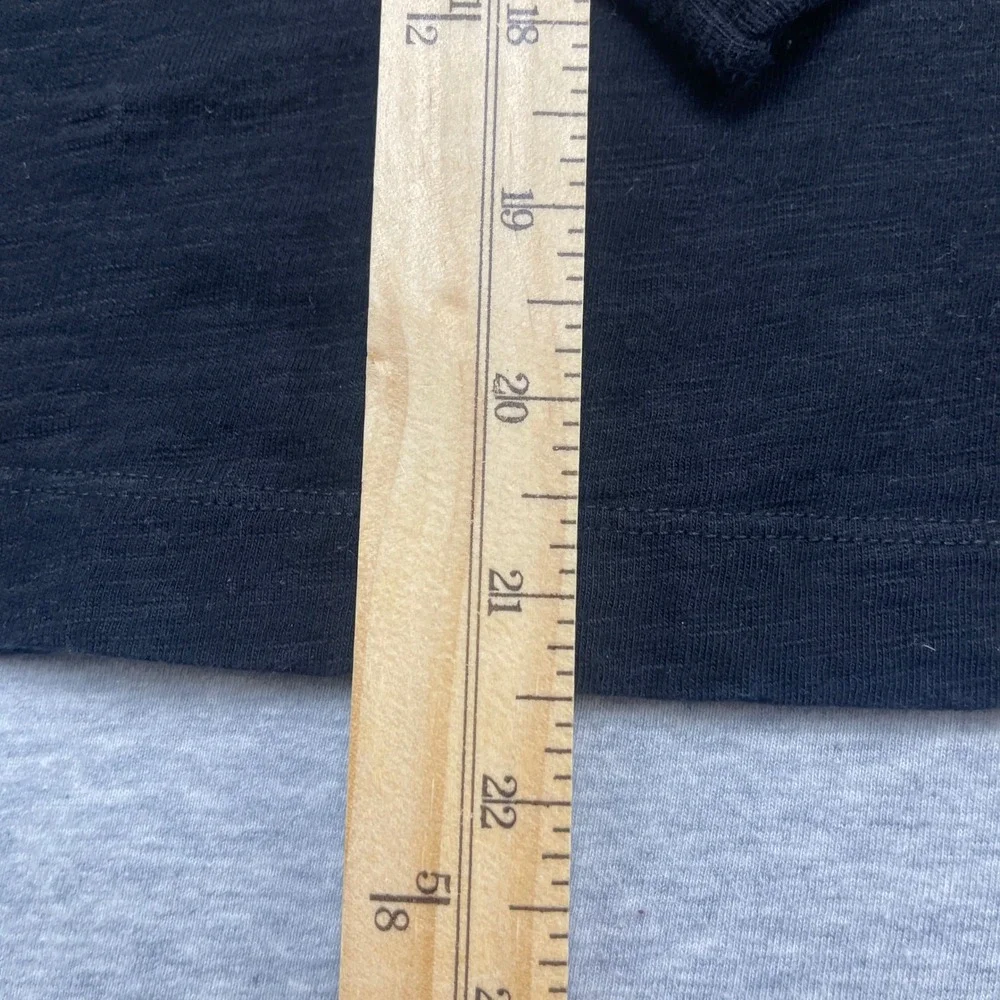 Gap T-Shirt Kids L (10) Husky Long Sleeve Black Slub Pocket EUC
